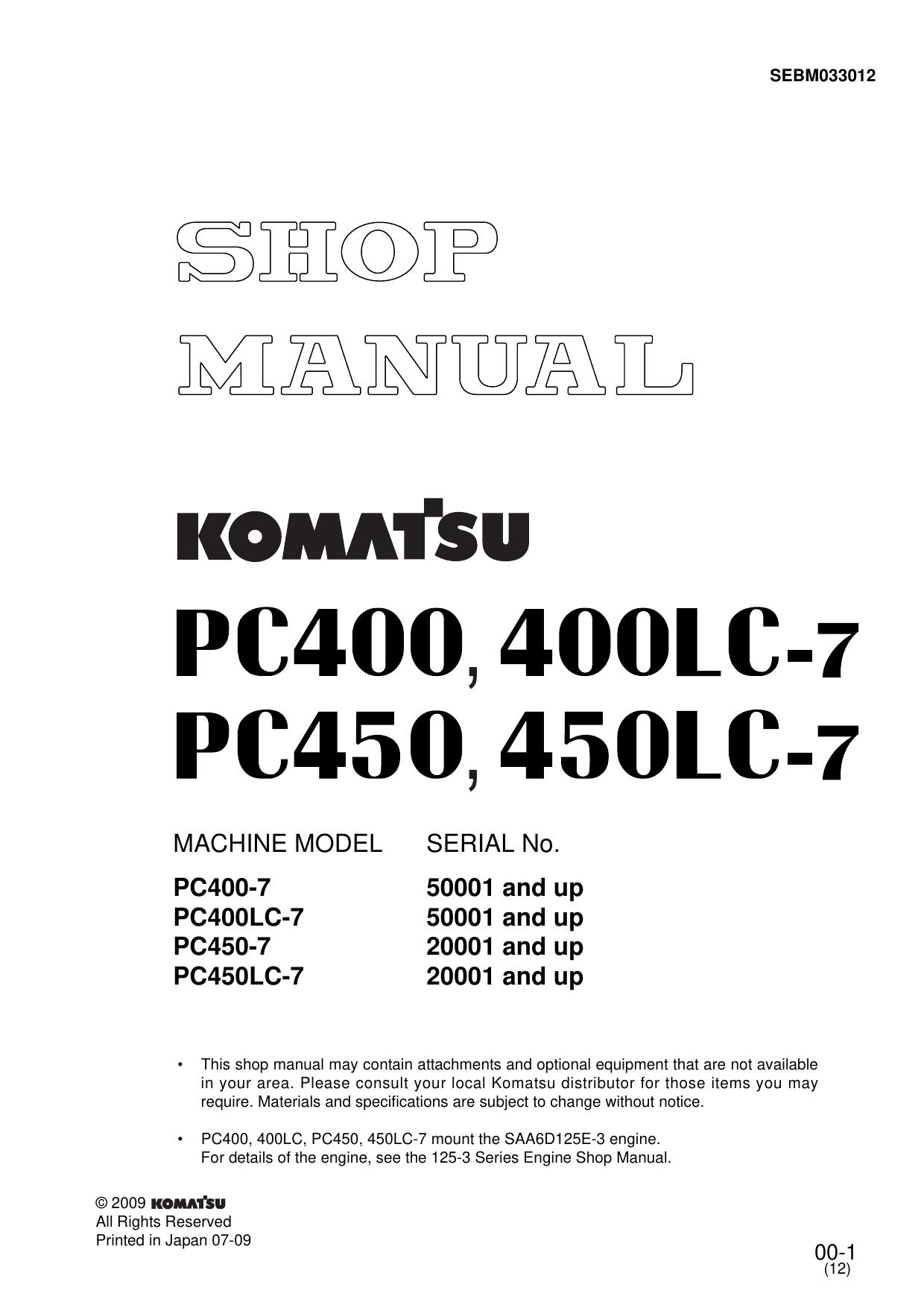 PC400-7, PC400LC-7, PC450-7, PC450LC-7
